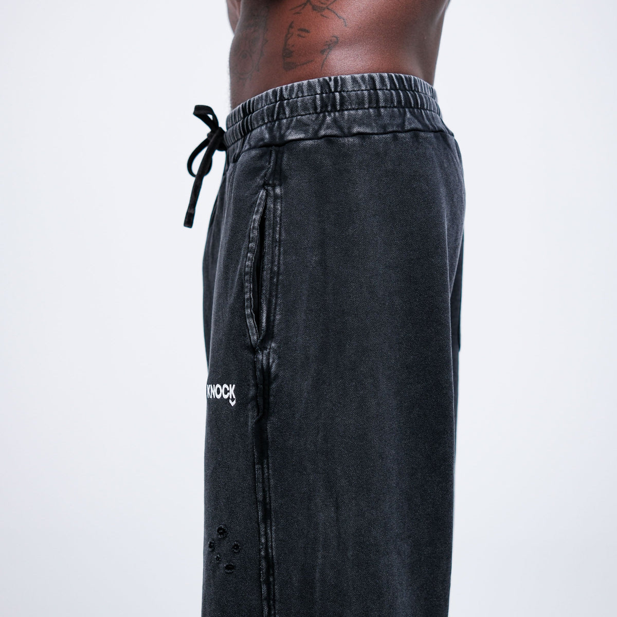 STRAIGHT CUT TERRY JOGGERS | VINTAGE BLACK
