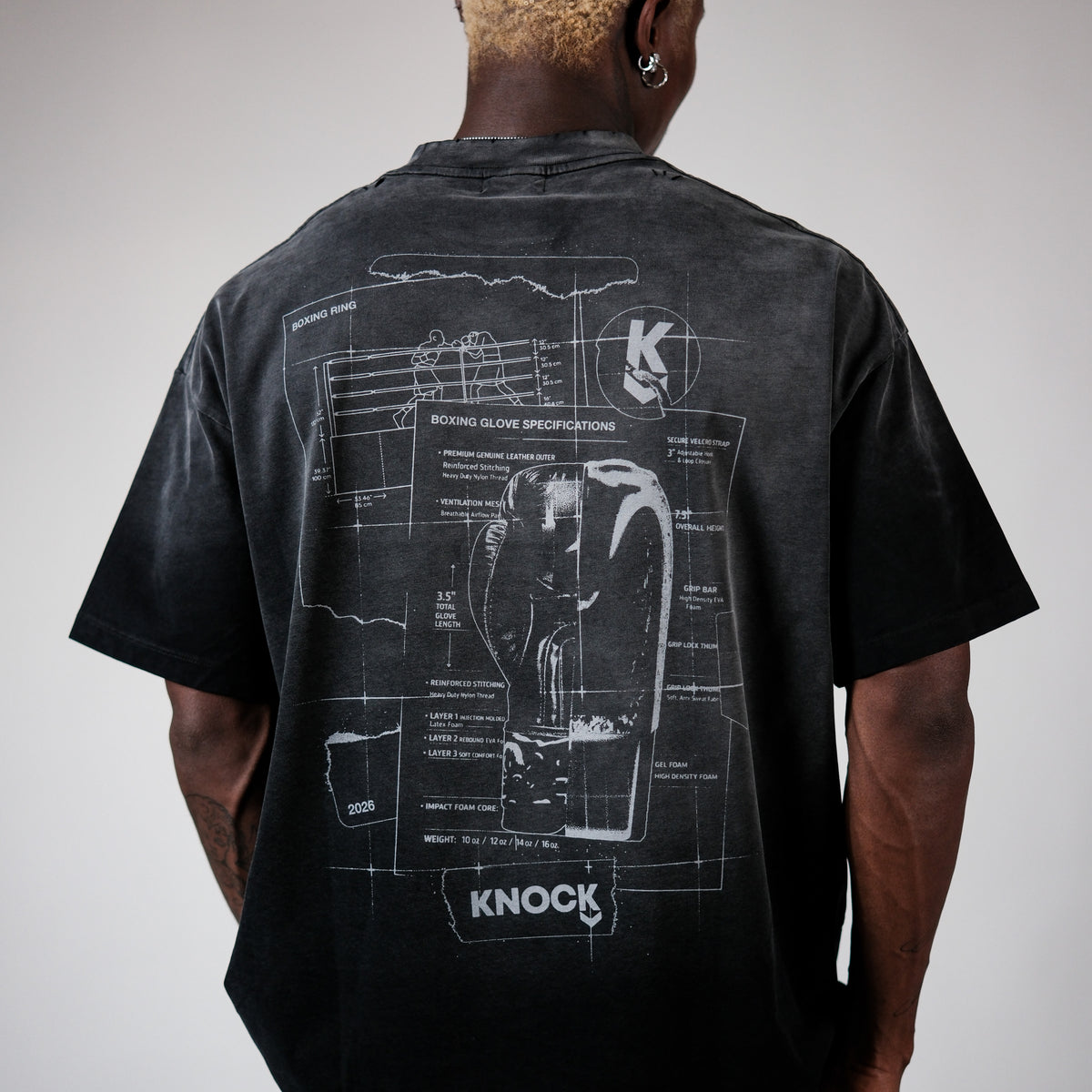 BLUEPRINT FADE TEE | VINTAGE BLACK