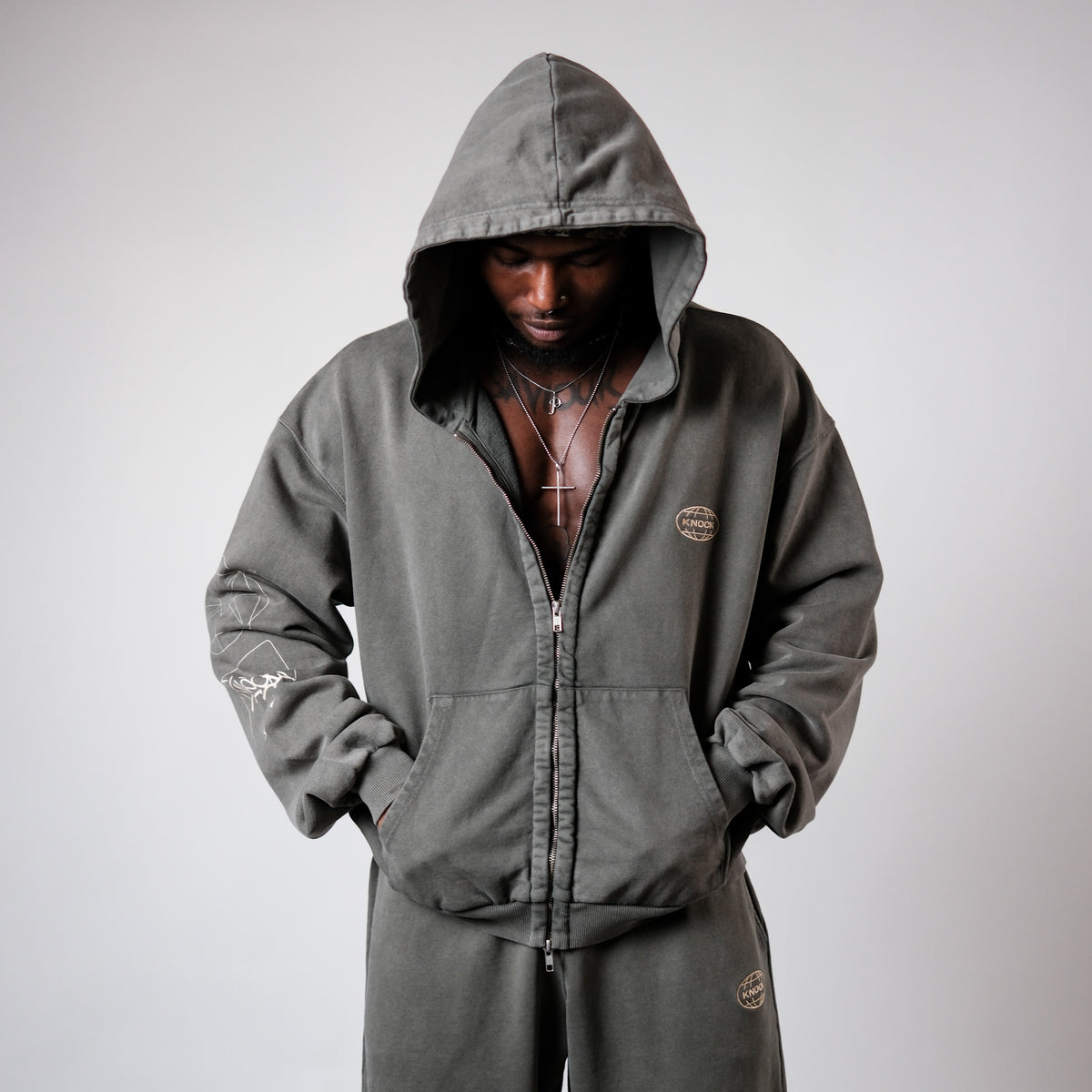 ASCENSION ZIP HOODIE | VINTAGE OLIVE