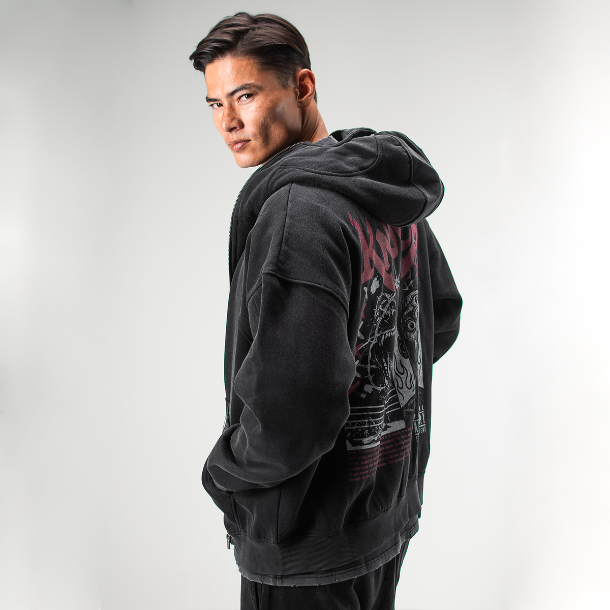 EMBRACE THE STRUGGLE 2.0 GHOST ZIP-UP HOODIE