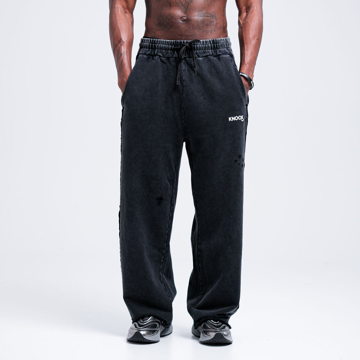 STRAIGHT CUT TERRY JOGGERS | VINTAGE BLACK