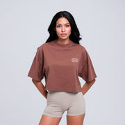 ASCENSION CROPPED TOP | BROWN