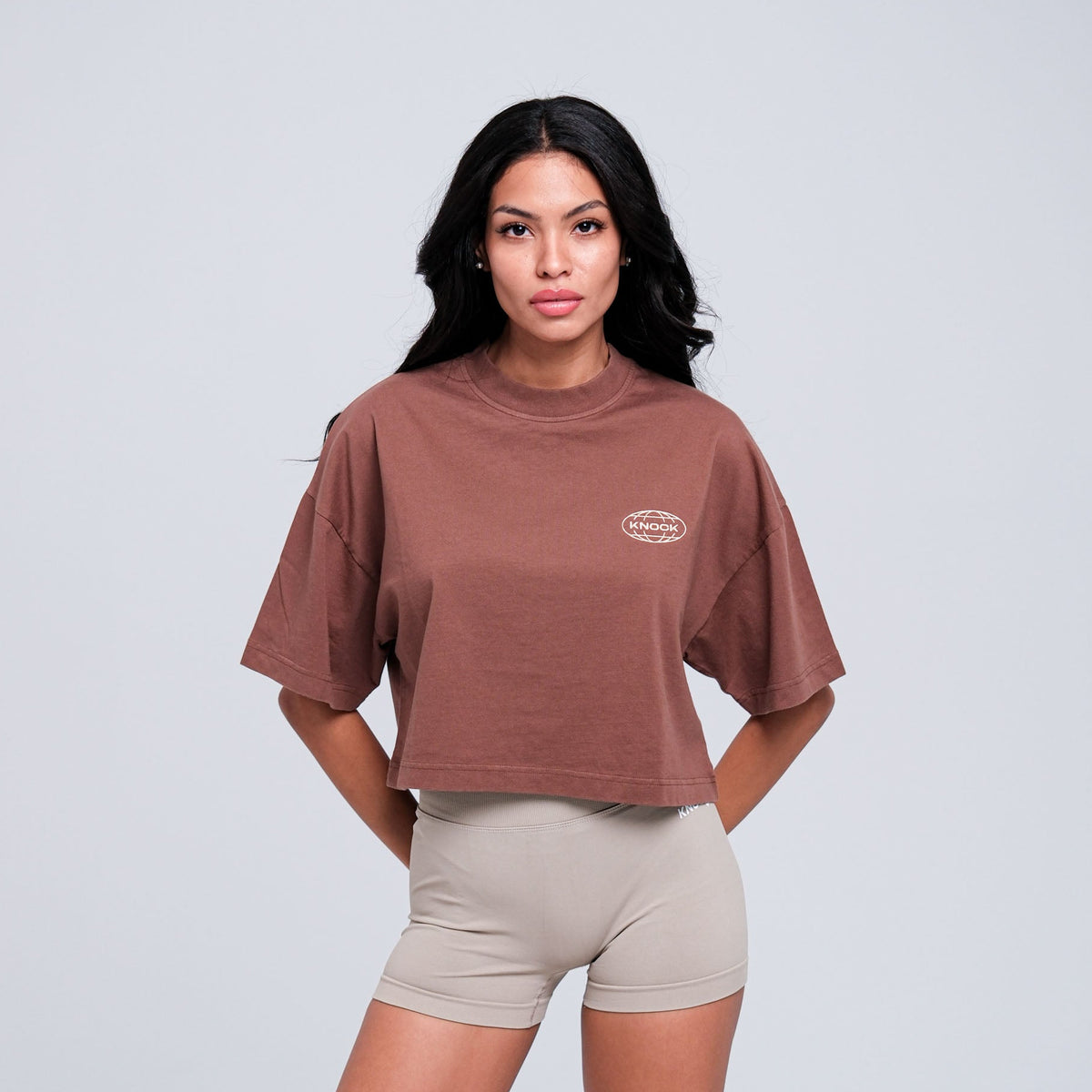 ASCENSION CROPPED TOP | BROWN