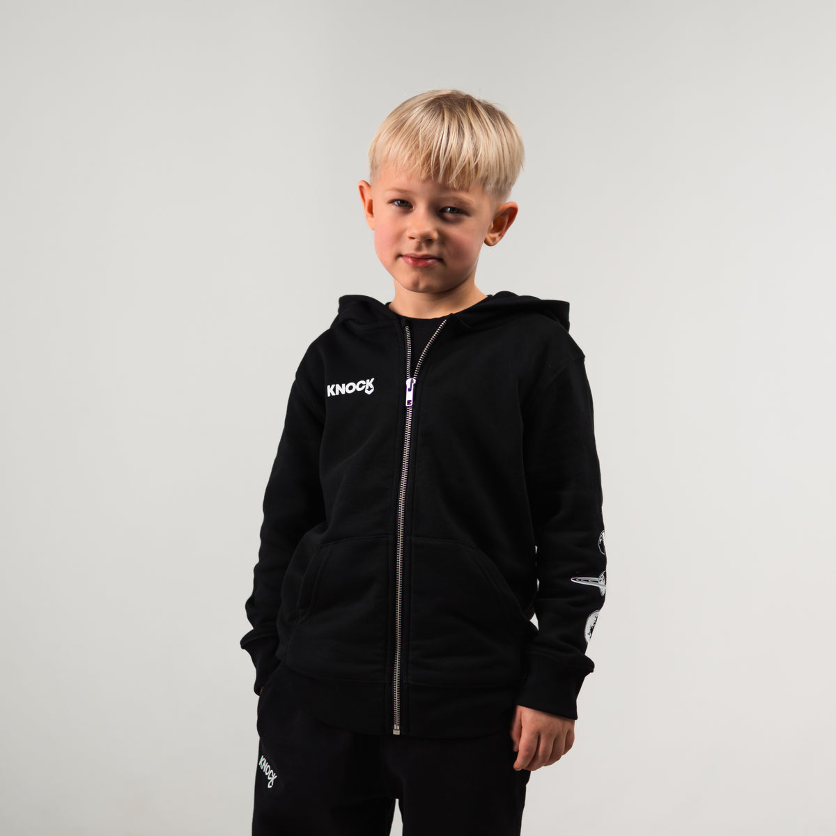 KIDS ASTROHIP ZIP HOODIE | BLACK