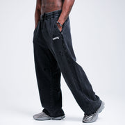 STRAIGHT CUT TERRY JOGGERS | VINTAGE BLACK