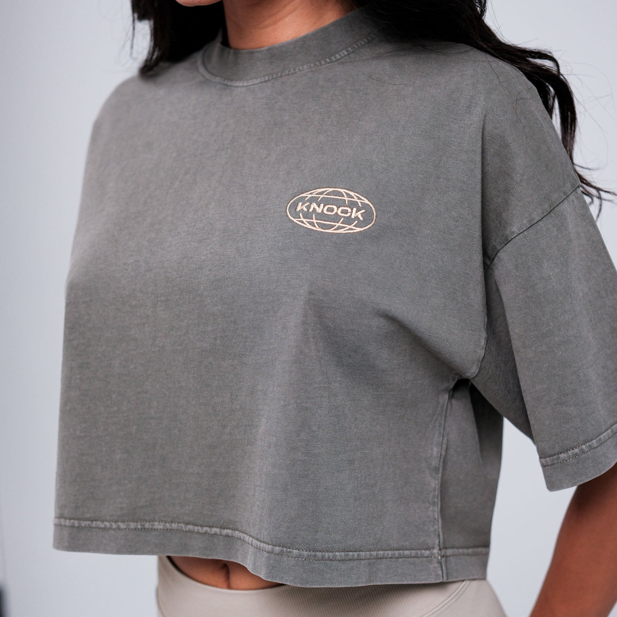 ASCENSION CROPPED TOP | VINTAGE BLACK