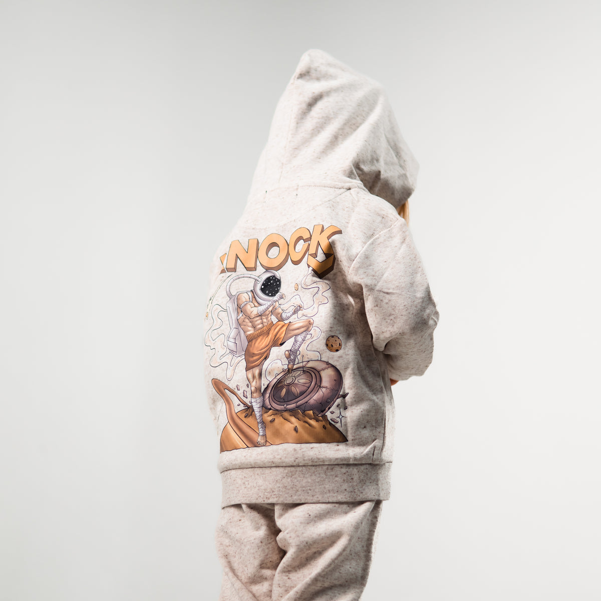 ASTROKNEE ZIP HOODIE BABY | BEIGE