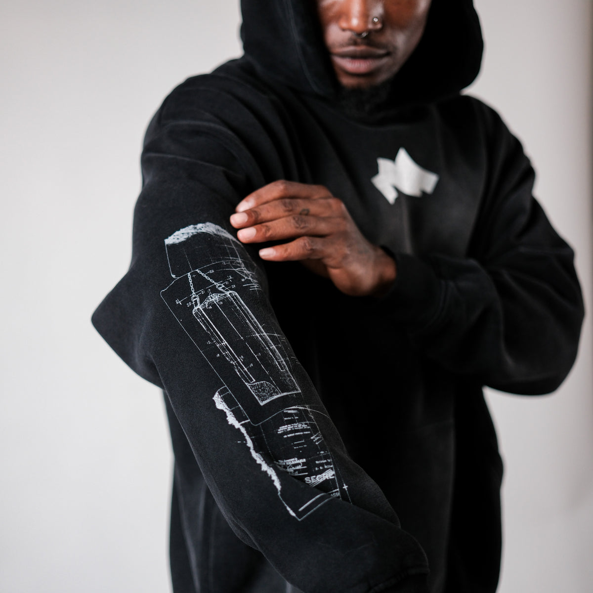 BLUEPRINT HOODIE | VINTAGE BLACK