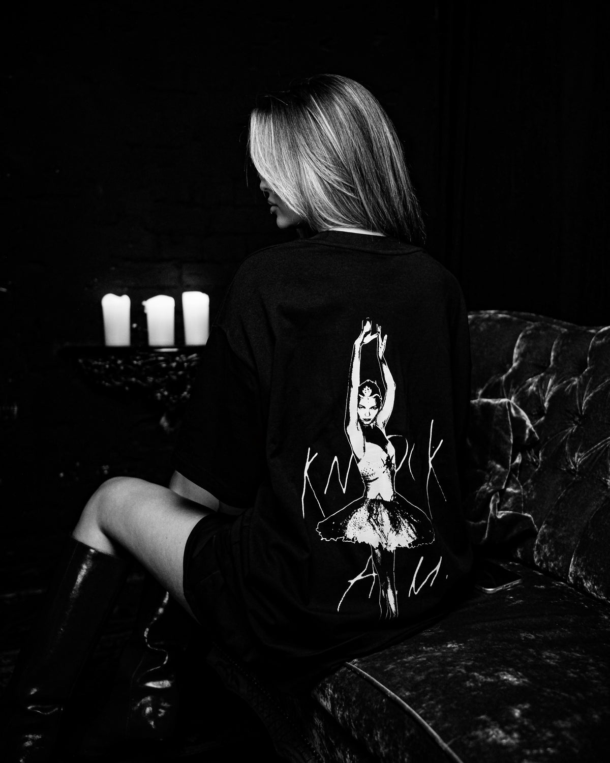 ANNA X KNOCK TEE | BLACK