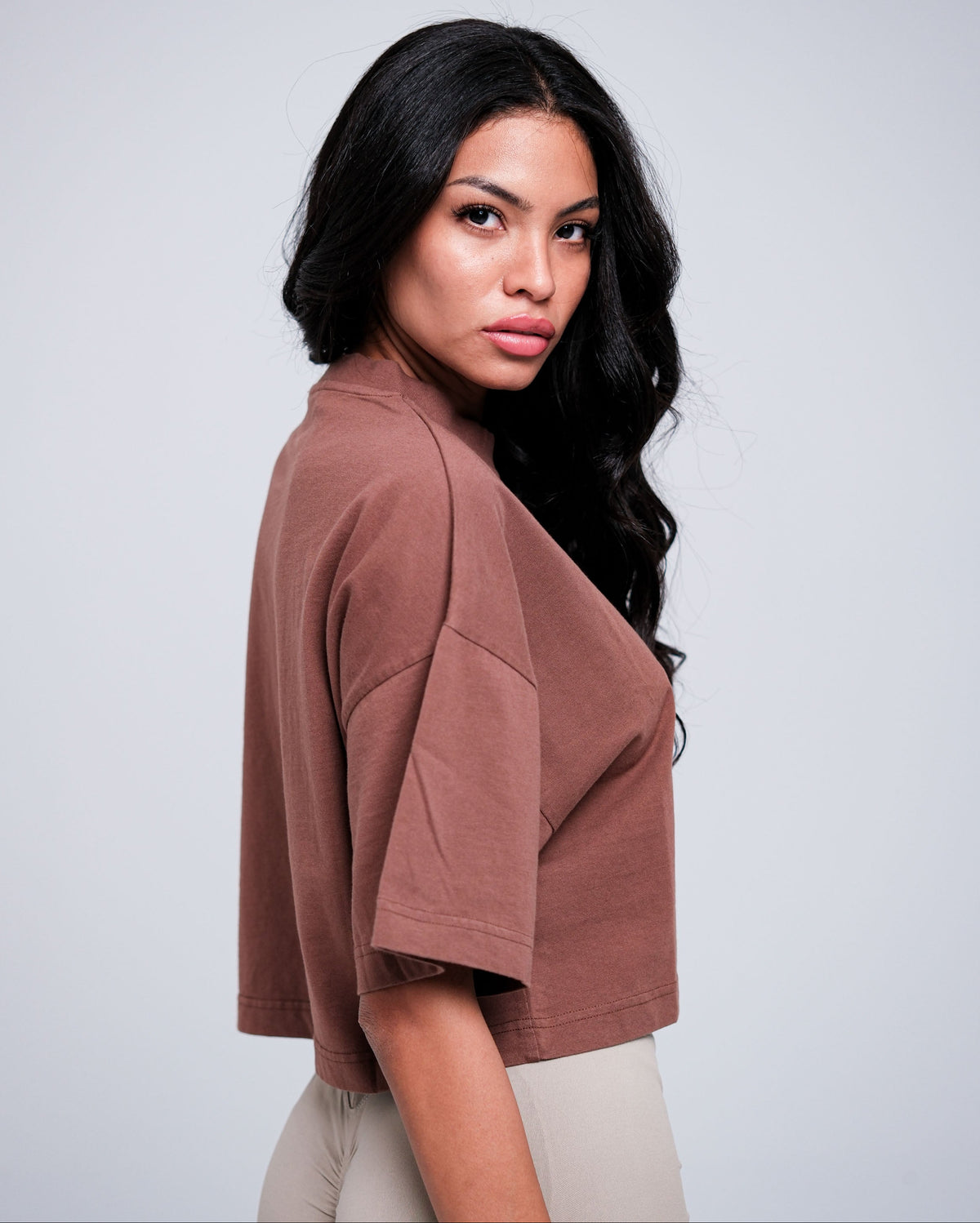 ASCENSION CROPPED TOP | BROWN