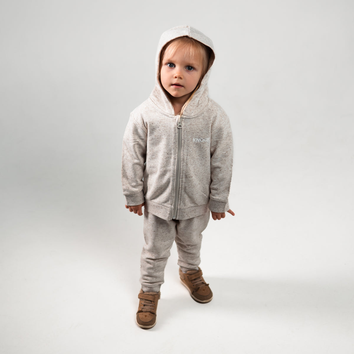 ASTROKNEE ZIP HOODIE BABY | BEIGE