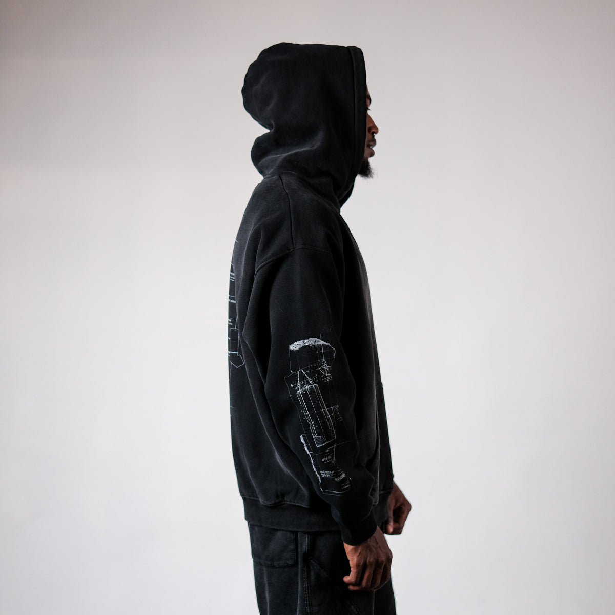 BLUEPRINT HOODIE | VINTAGE BLACK