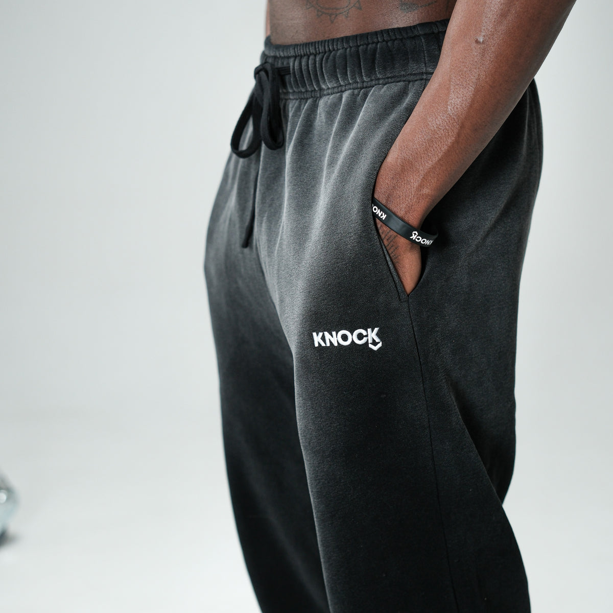 CUFFED FADE FLEECE JOGGERS | VINTAGE BLACK