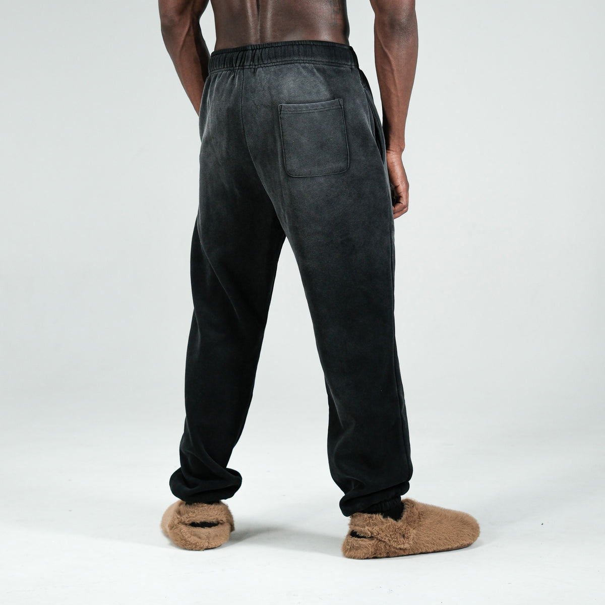 CUFFED FADE FLEECE JOGGERS | VINTAGE BLACK