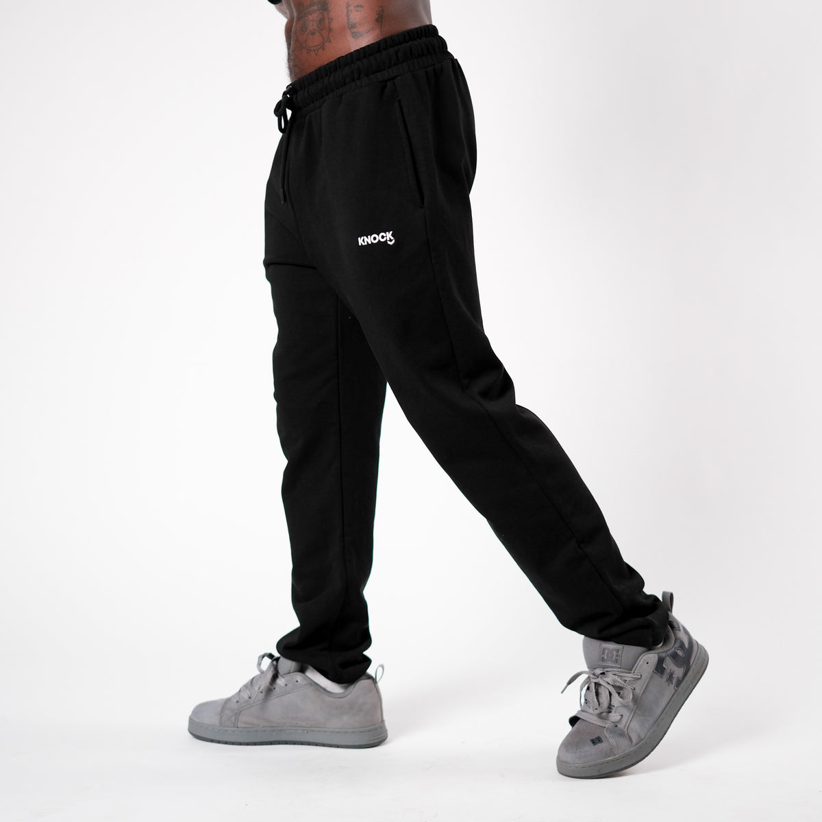 STRAIGHT CUT TERRY JOGGERS | BLACK
