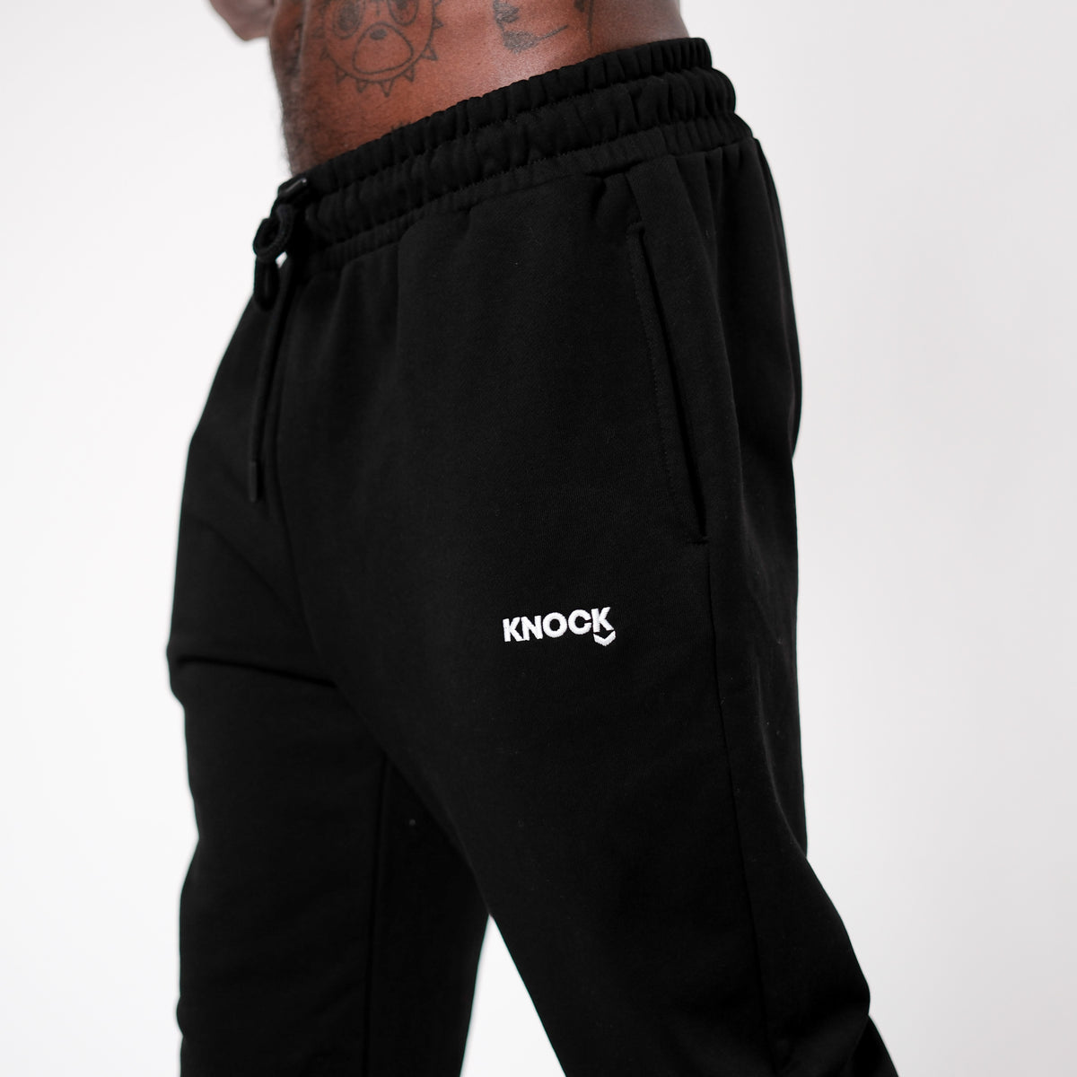 STRAIGHT CUT TERRY JOGGERS | BLACK