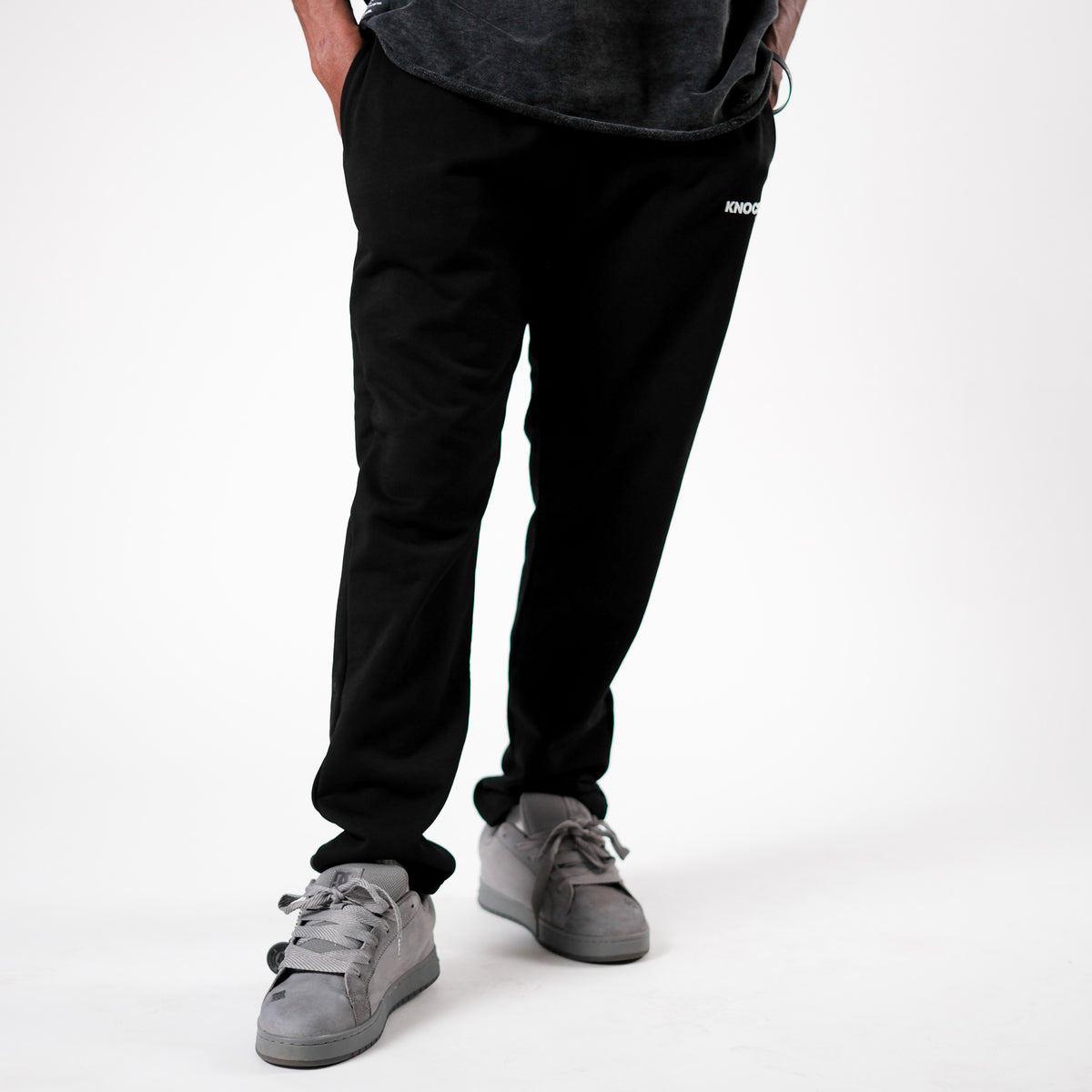 STRAIGHT CUT TERRY JOGGERS | BLACK