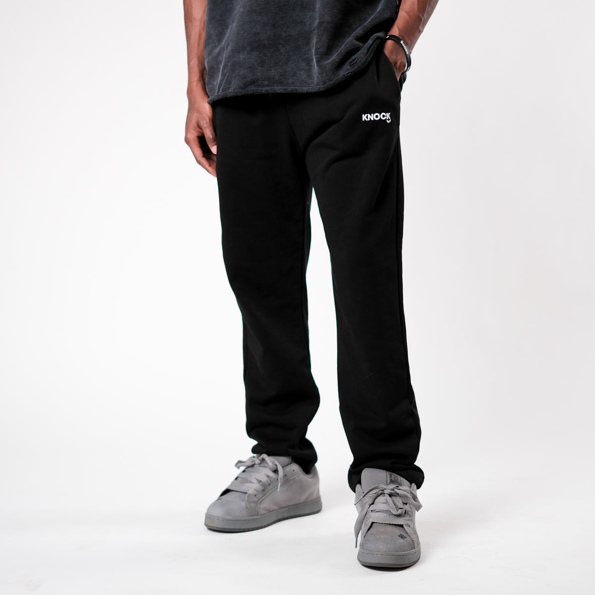 STRAIGHT CUT TERRY JOGGERS | BLACK