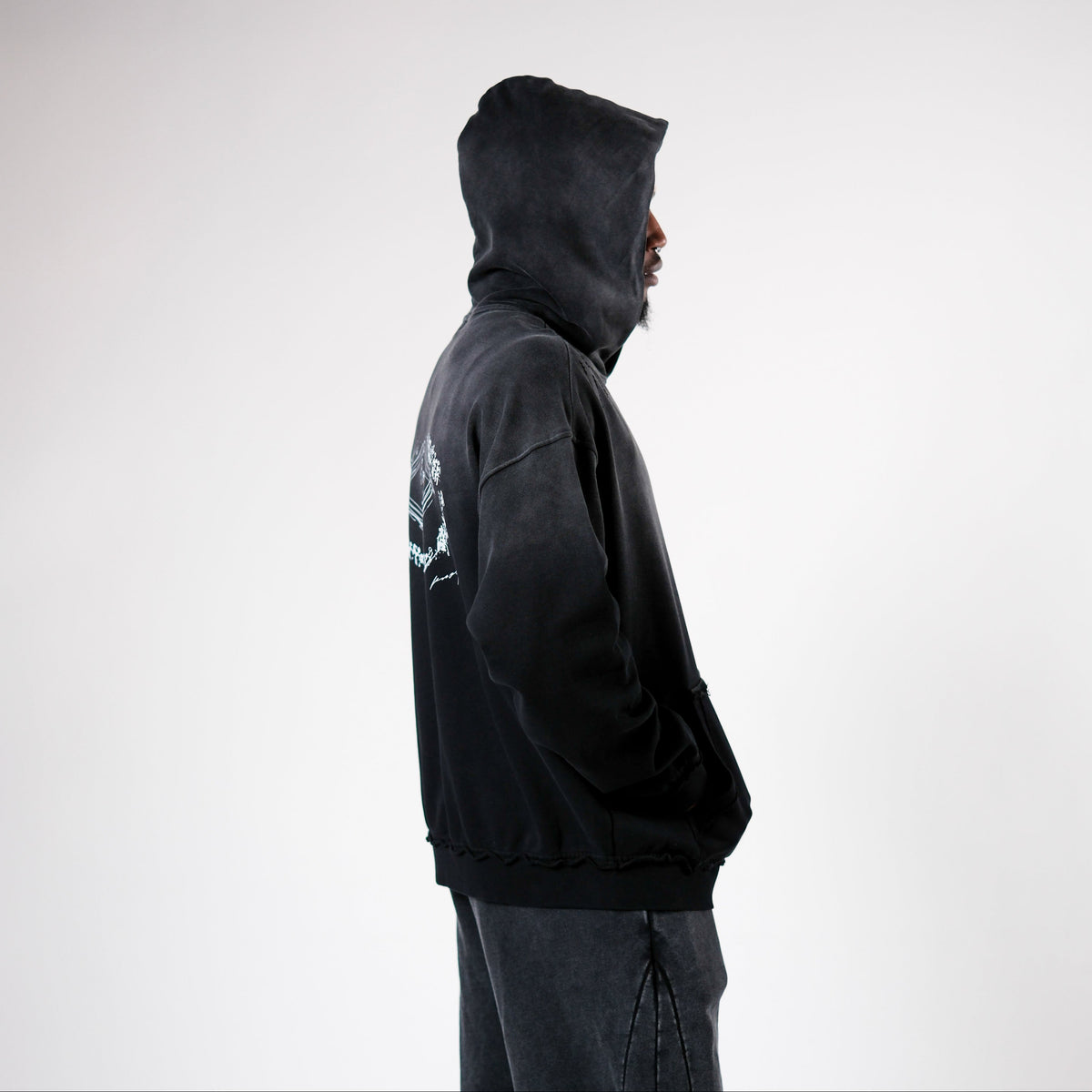 MID COUNT TERRY HOODIE | VINTAGE BLACK