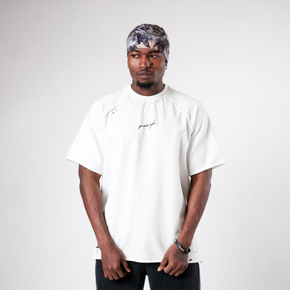 MID COUNT TERRY TEE | WHITE