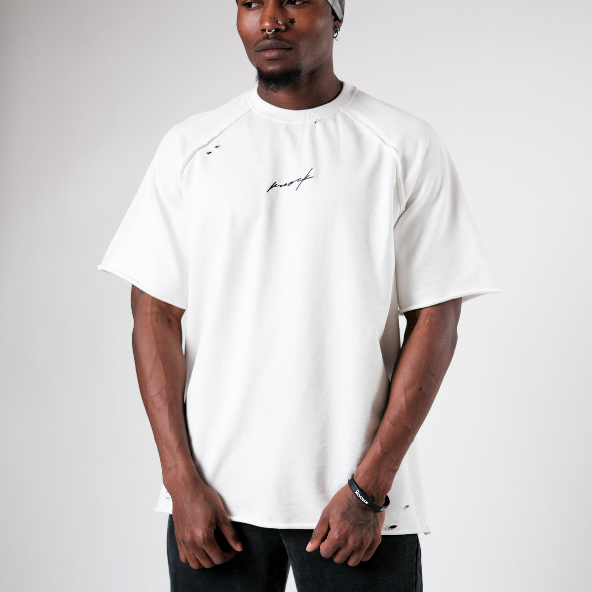 MID COUNT TERRY TEE | WHITE