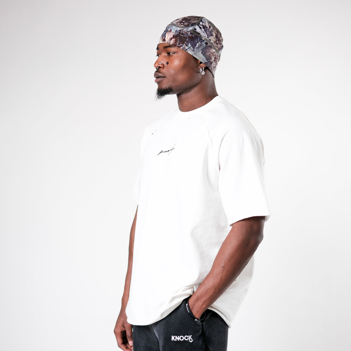 MID COUNT TERRY TEE | WHITE