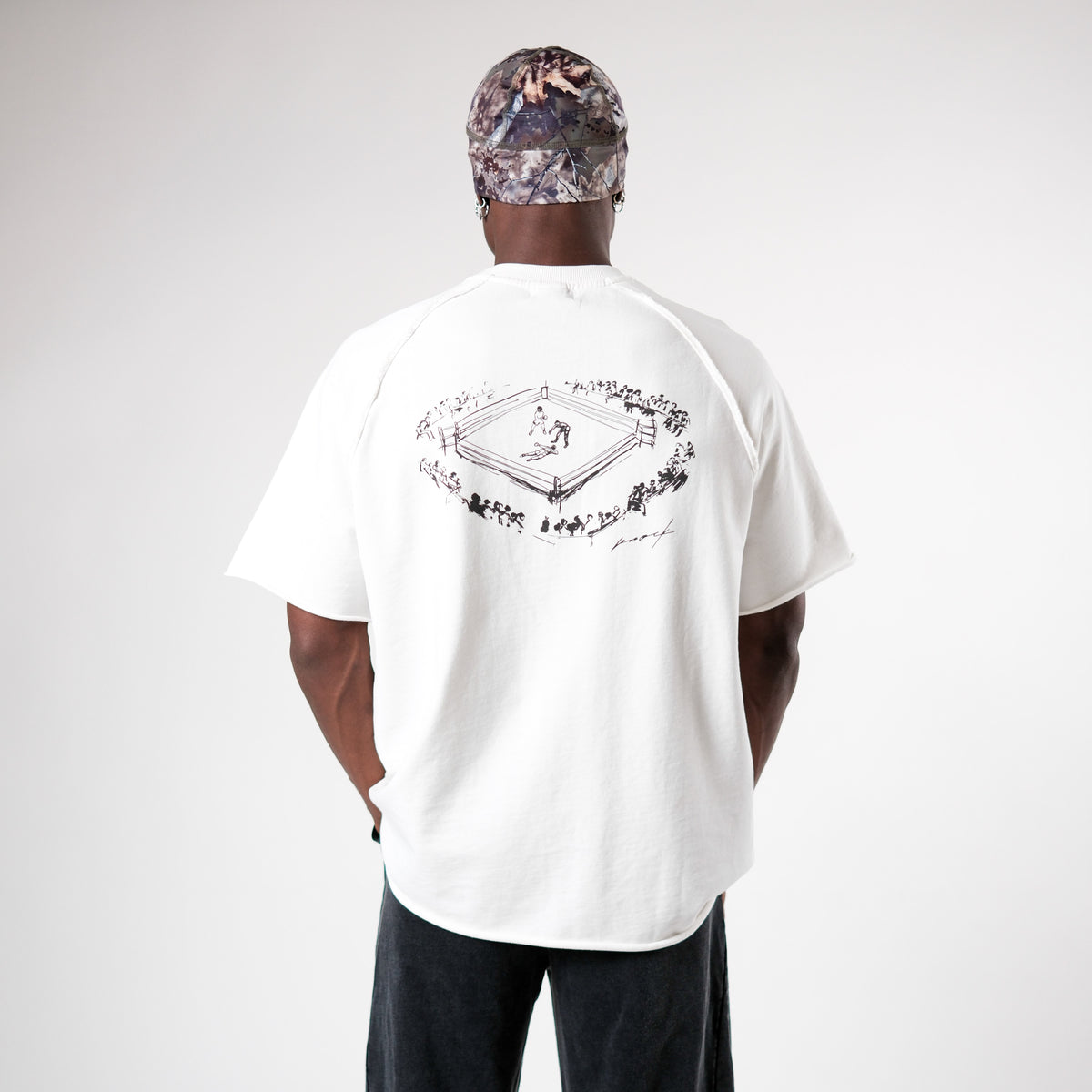 MID COUNT TERRY TEE | WHITE