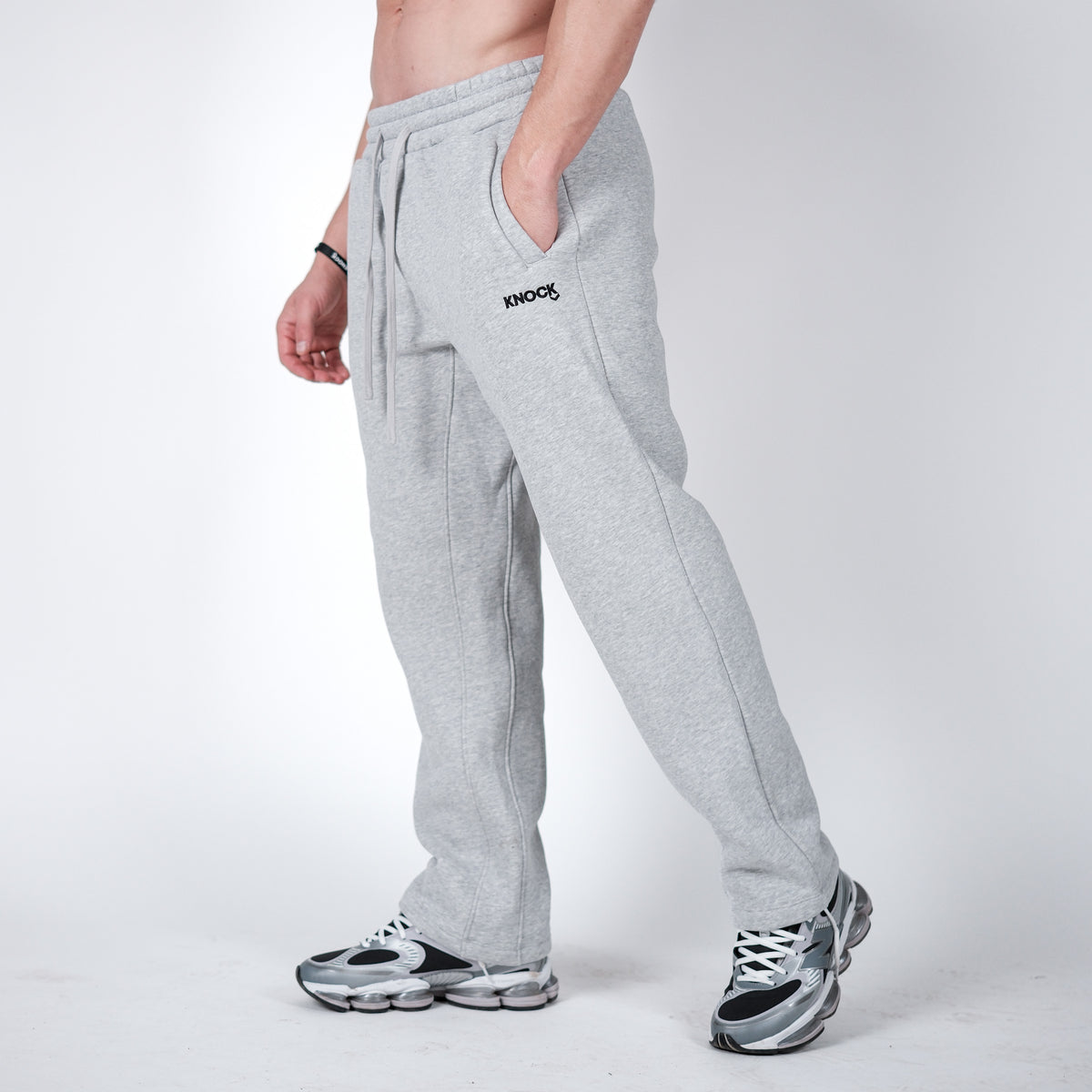 STRAIGHT CUT FLEECE JOGGERS | GREY