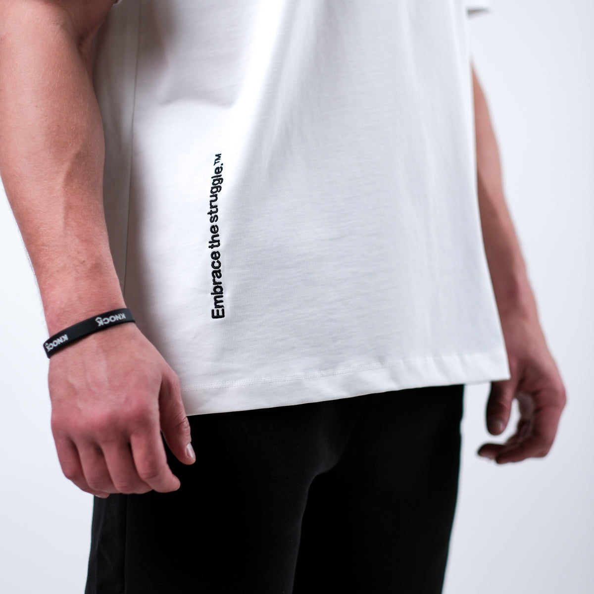 EMBRACE THE STRUGGLE OVERSIZED HEAVY TEE | WHITE