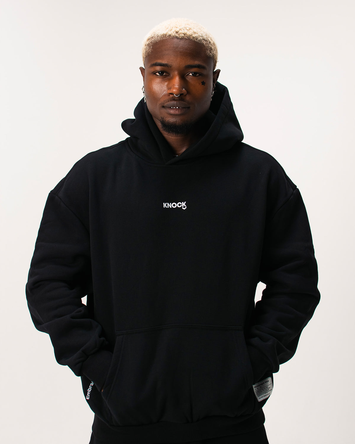 EMBRACE THE STRUGGLE SUPER HEAVY HOODIE | BLACK