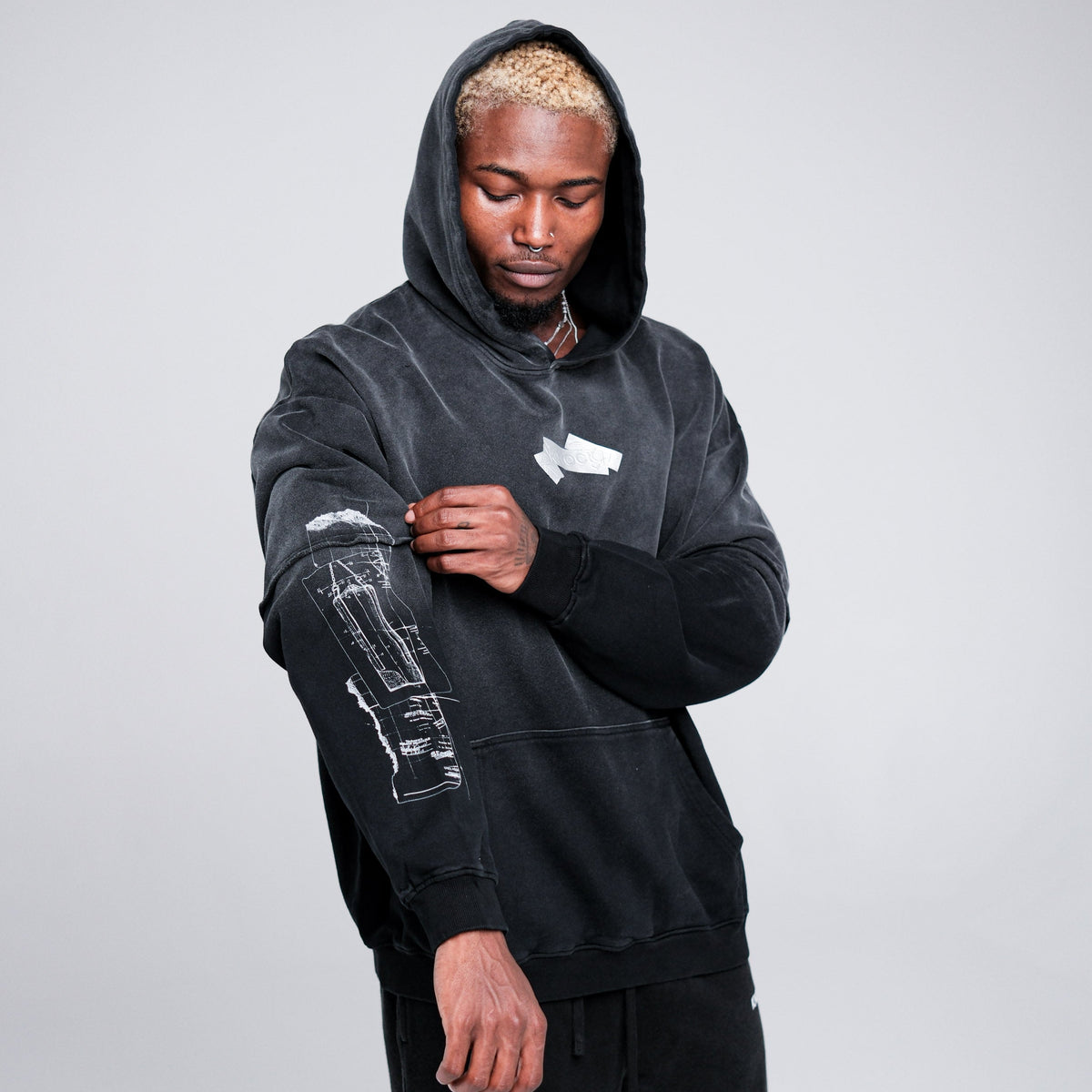 BLUEPRINT TERRY HOODIE | VINTAGE BLACK