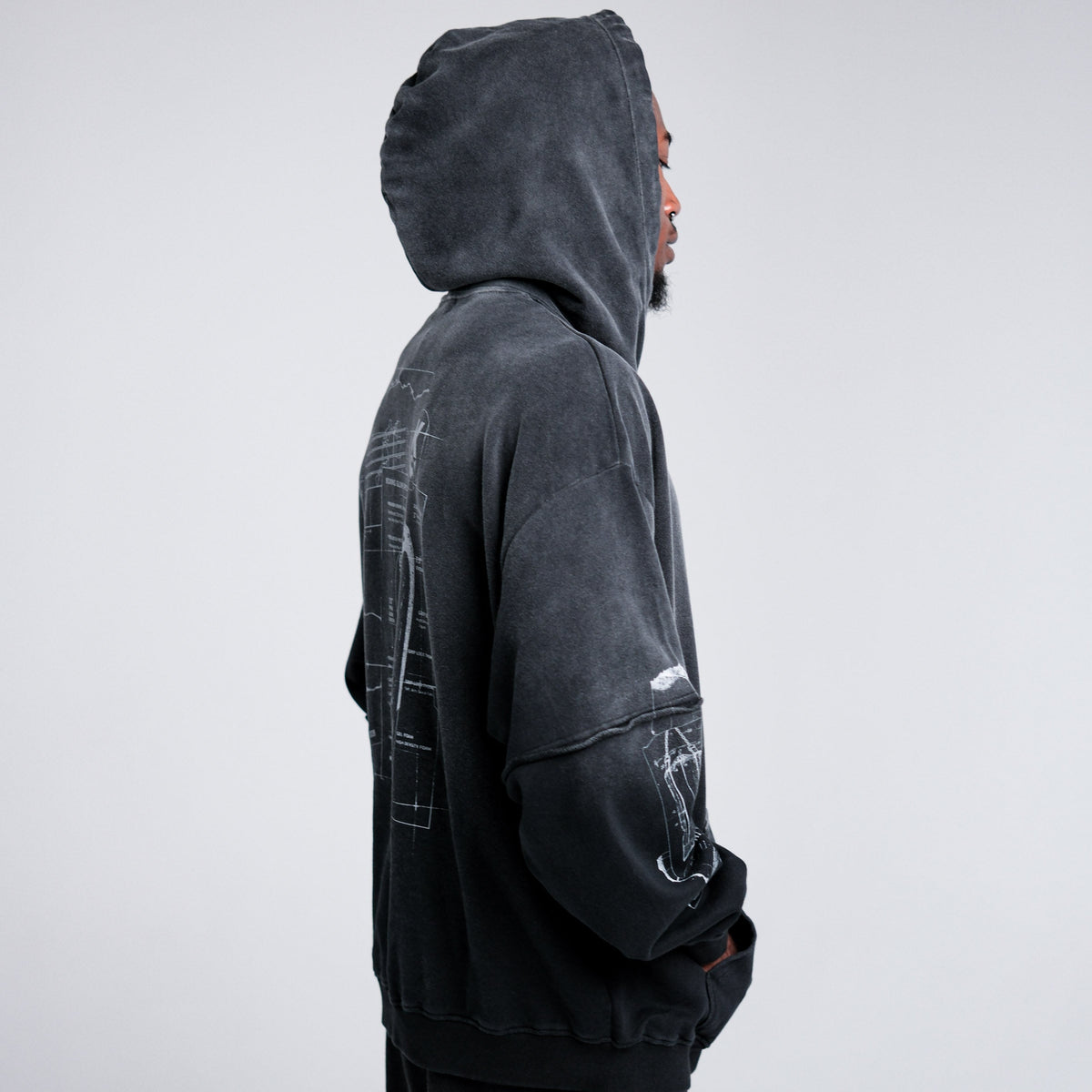 BLUEPRINT TERRY HOODIE | VINTAGE BLACK