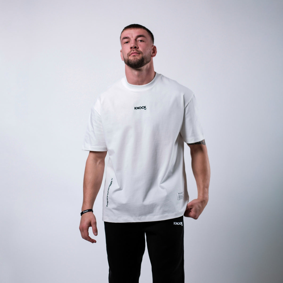 EMBRACE THE STRUGGLE OVERSIZED HEAVY TEE | WHITE