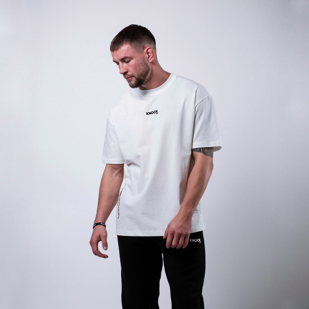 EMBRACE THE STRUGGLE OVERSIZED HEAVY TEE | WHITE