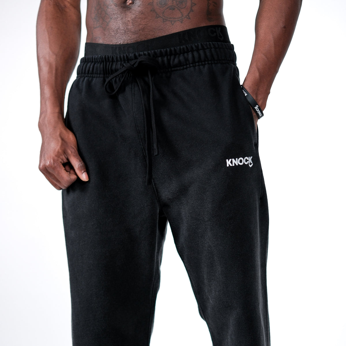 STRAIGHT CUT FADE TERRY JOGGERS | VINTAGE BLACK