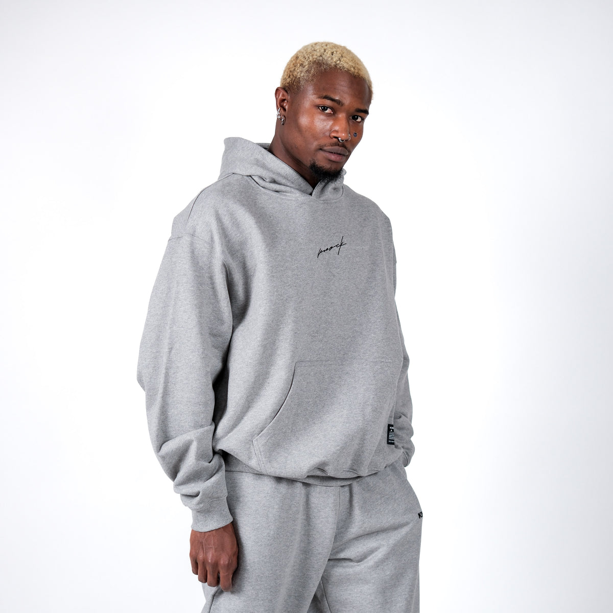 MID COUNT TERRY OVERSIZED HOODIE | GREY