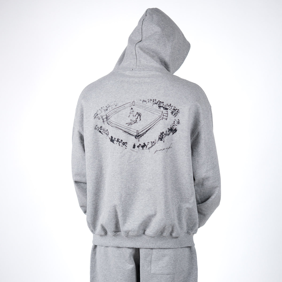 MID COUNT TERRY OVERSIZED HOODIE | GREY