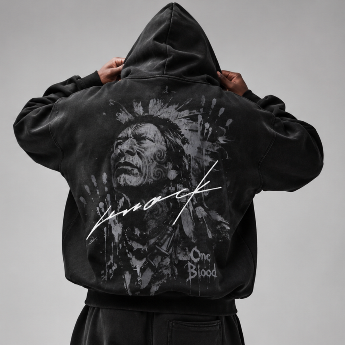 ONE BLOOD HOODIE | VINTAGE BLACK