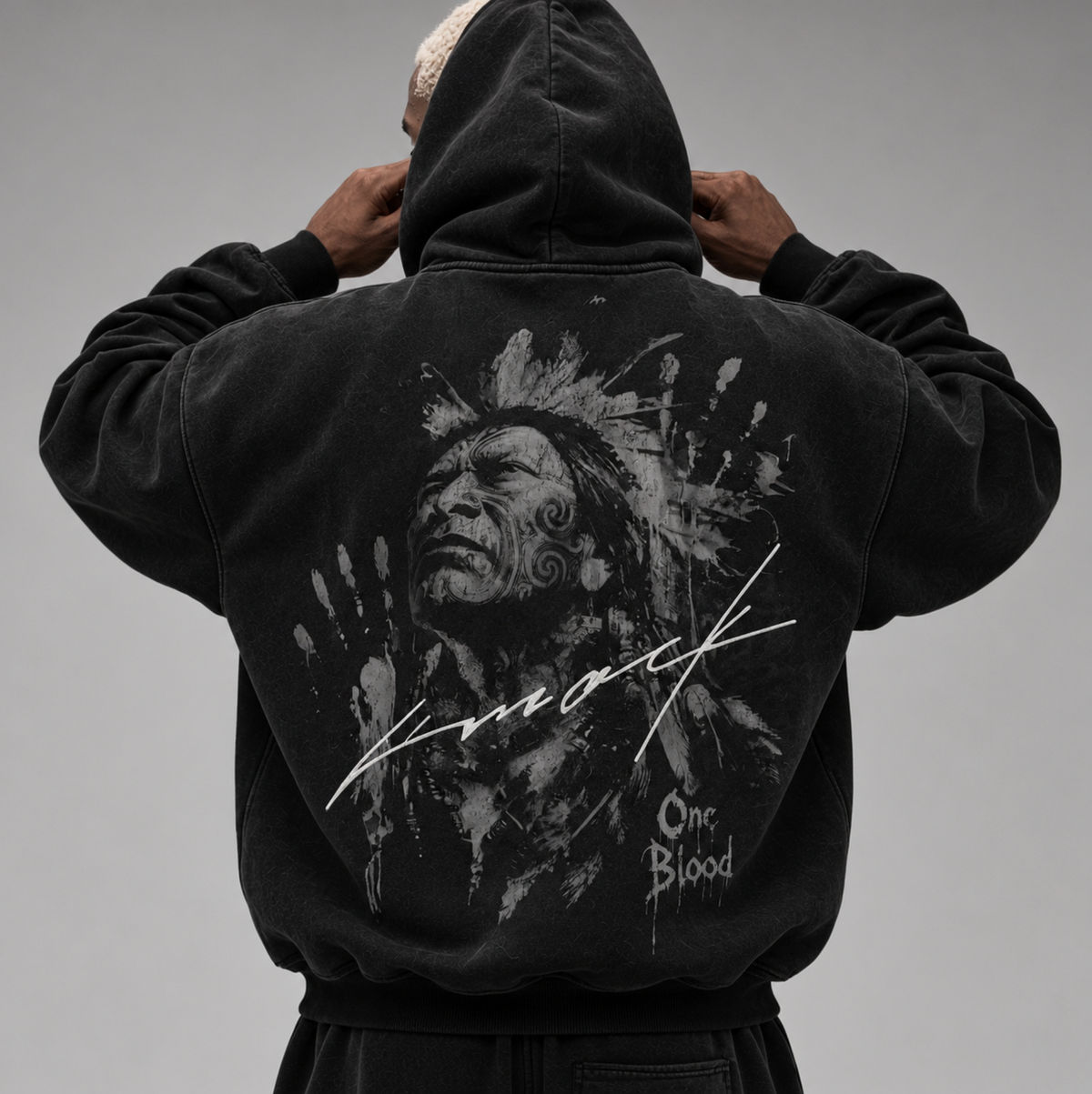 ONE BLOOD HOODIE | VINTAGE BLACK