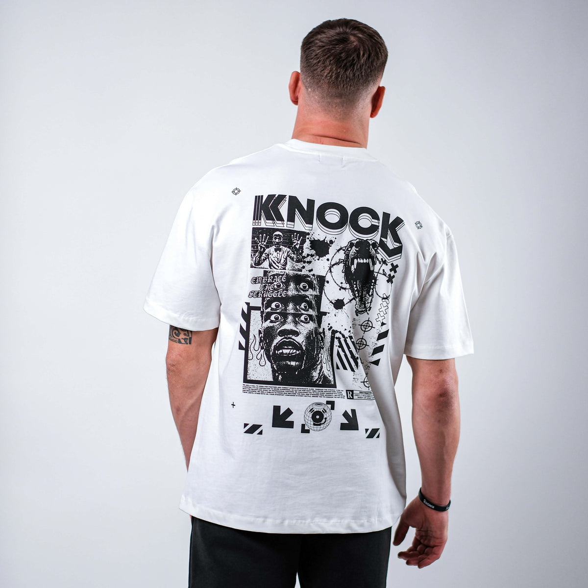 EMBRACE THE STRUGGLE OVERSIZED HEAVY TEE | WHITE