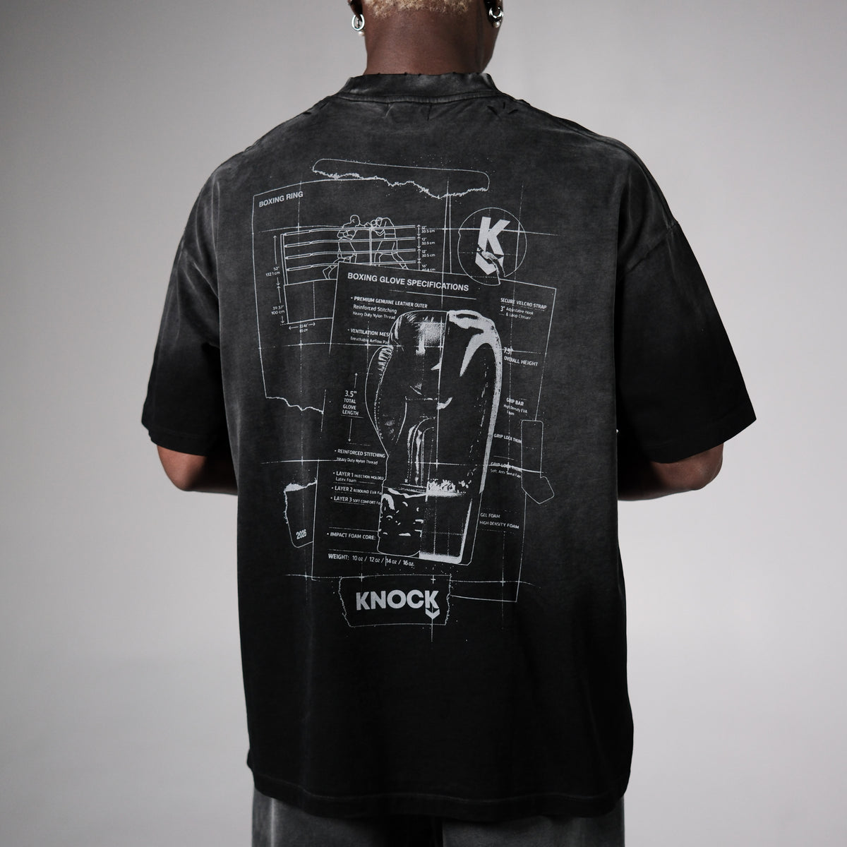 BLUEPRINT FADE TEE | VINTAGE BLACK