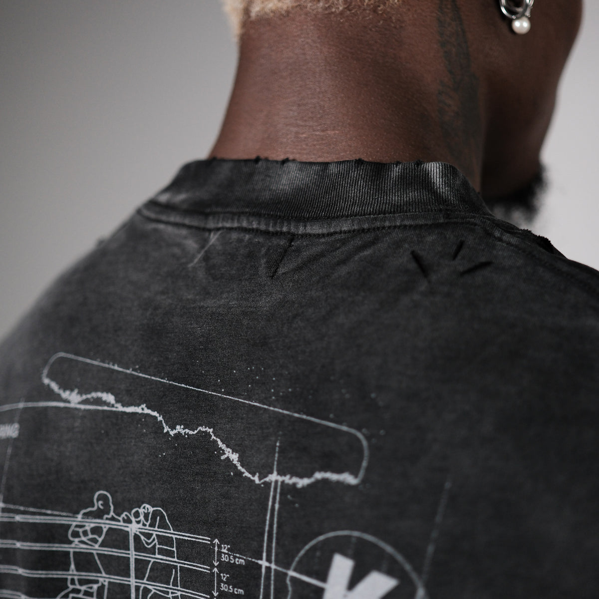 BLUEPRINT FADE TEE | VINTAGE BLACK