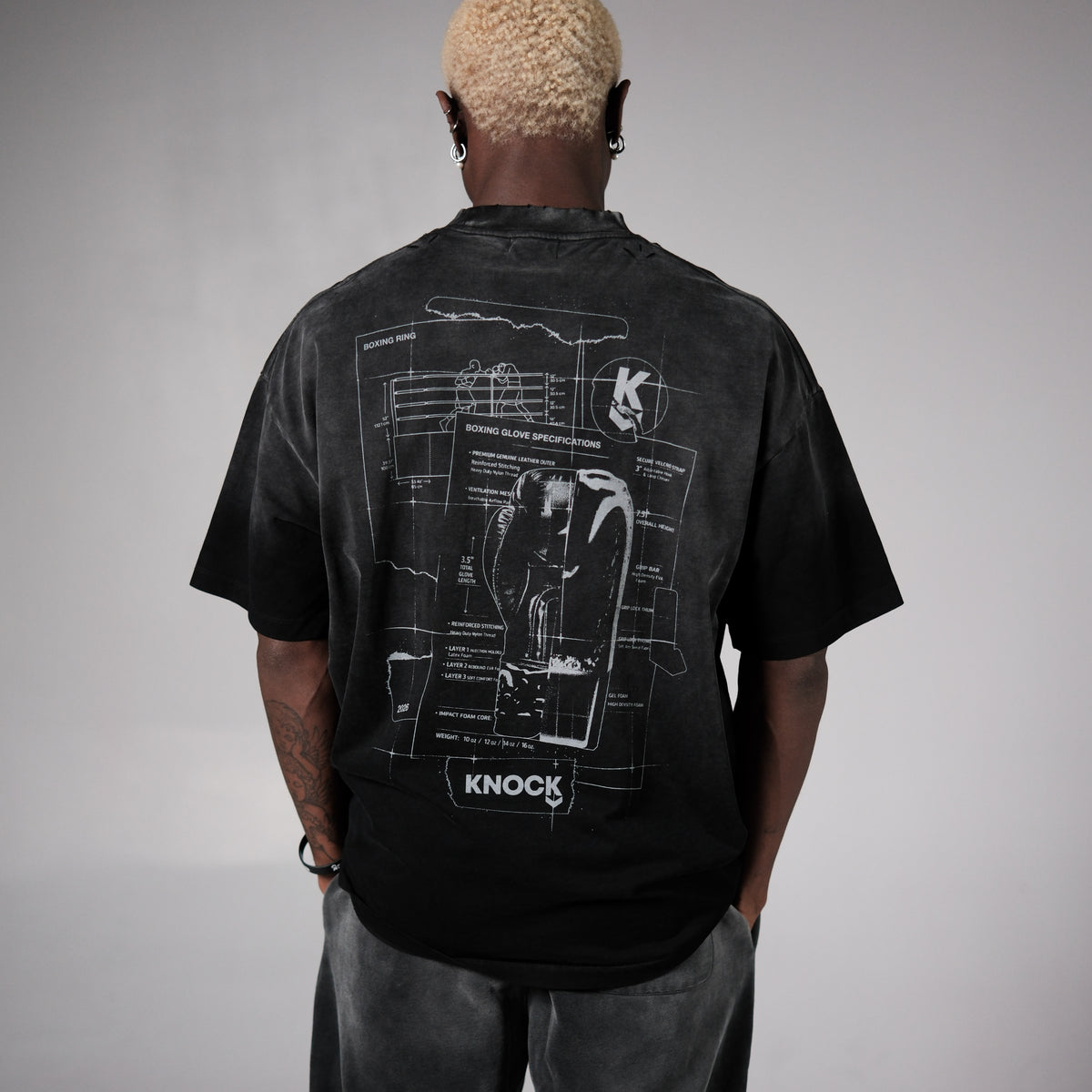 BLUEPRINT FADE TEE | VINTAGE BLACK