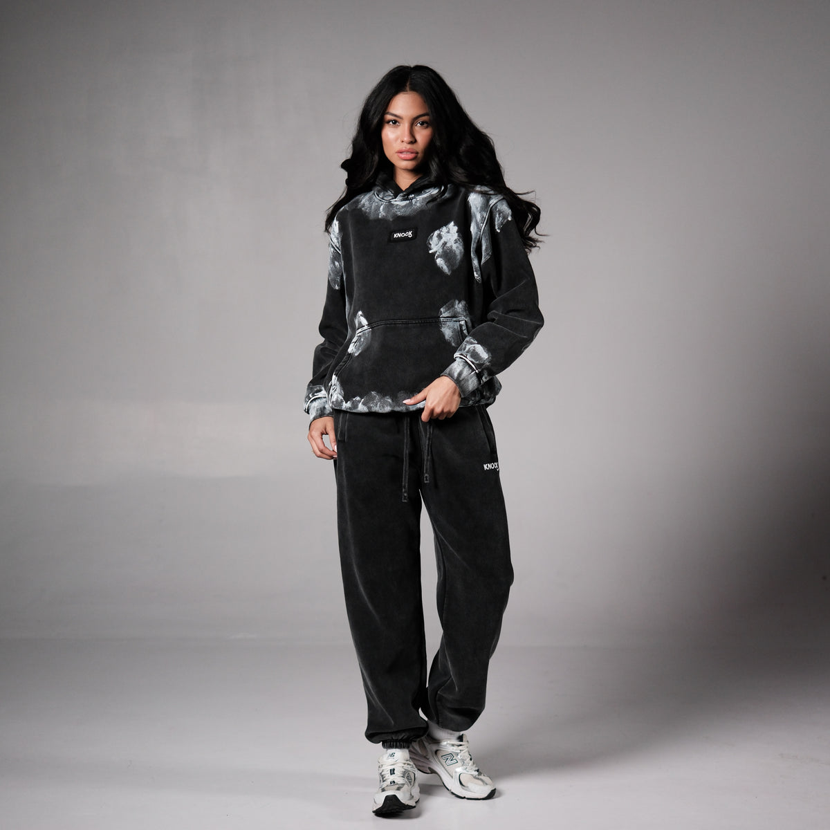 RAW CANVAS OVERSIZED HOODIE | BLACK