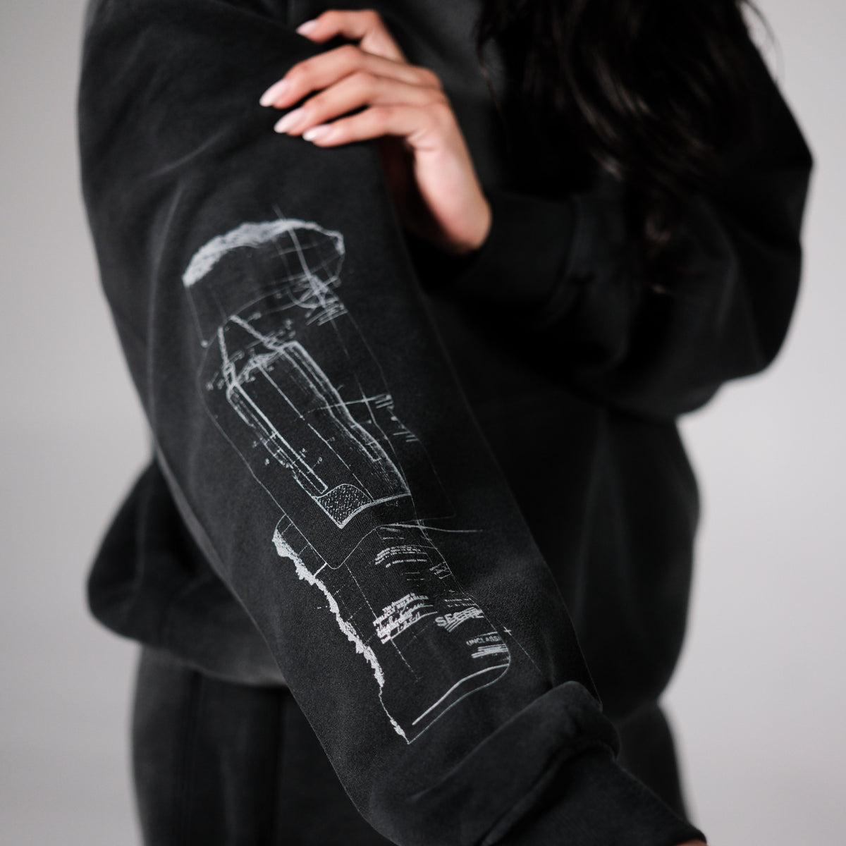 BLUEPRINT HOODIE | VINTAGE BLACK