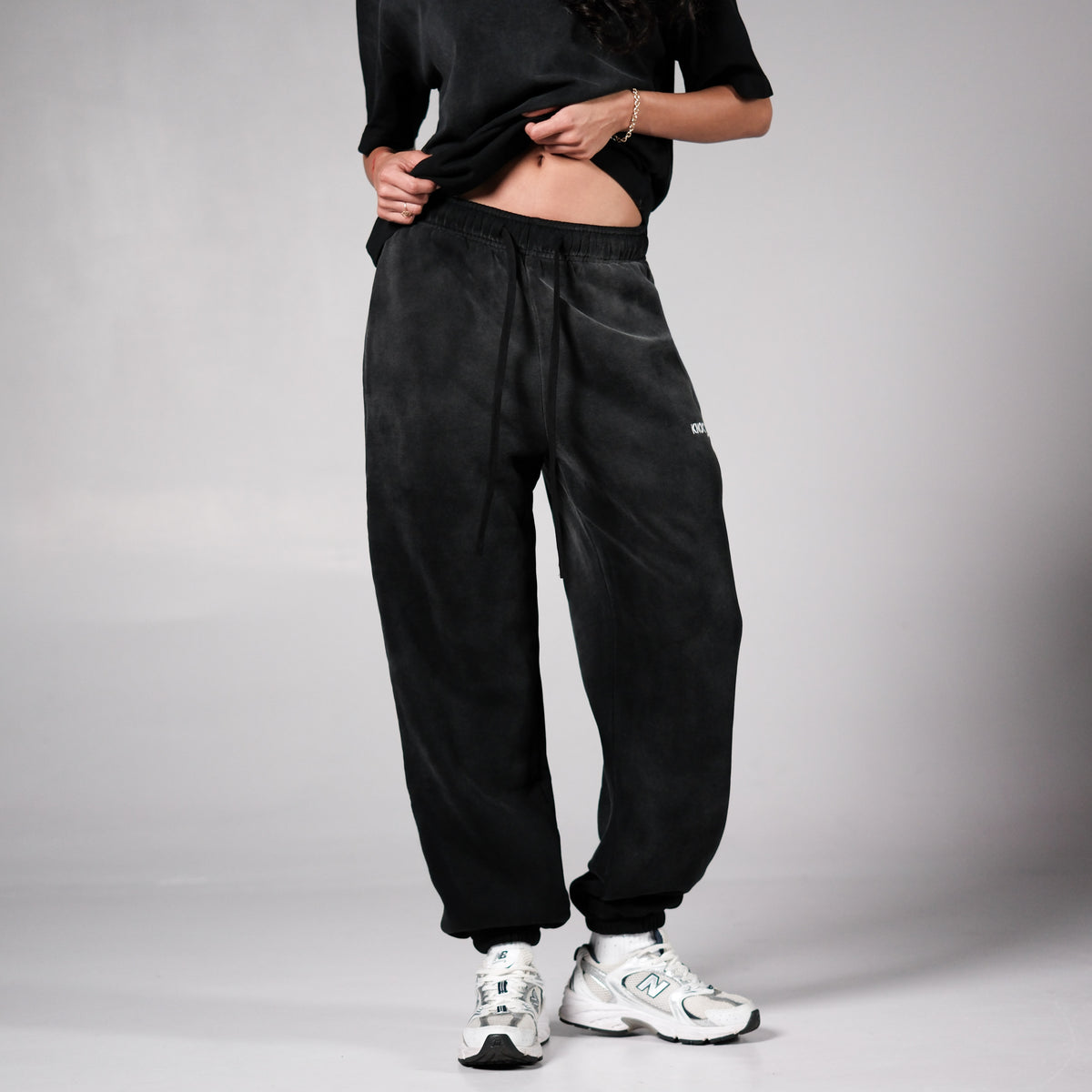 CUFFED FADE FLEECE JOGGERS | VINTAGE BLACK