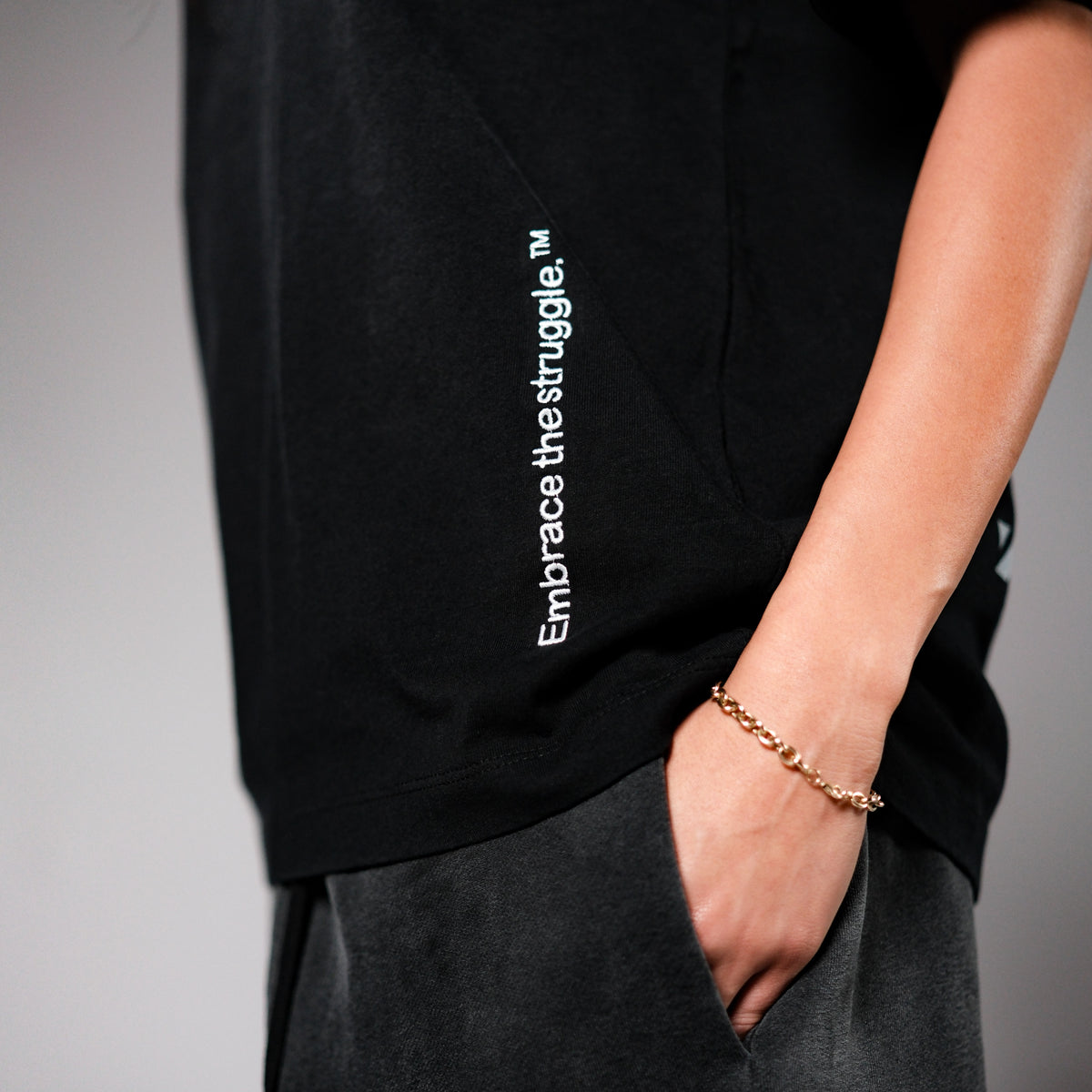 EMBRACE THE STRUGGLE TEE | VINTAGE BLACK