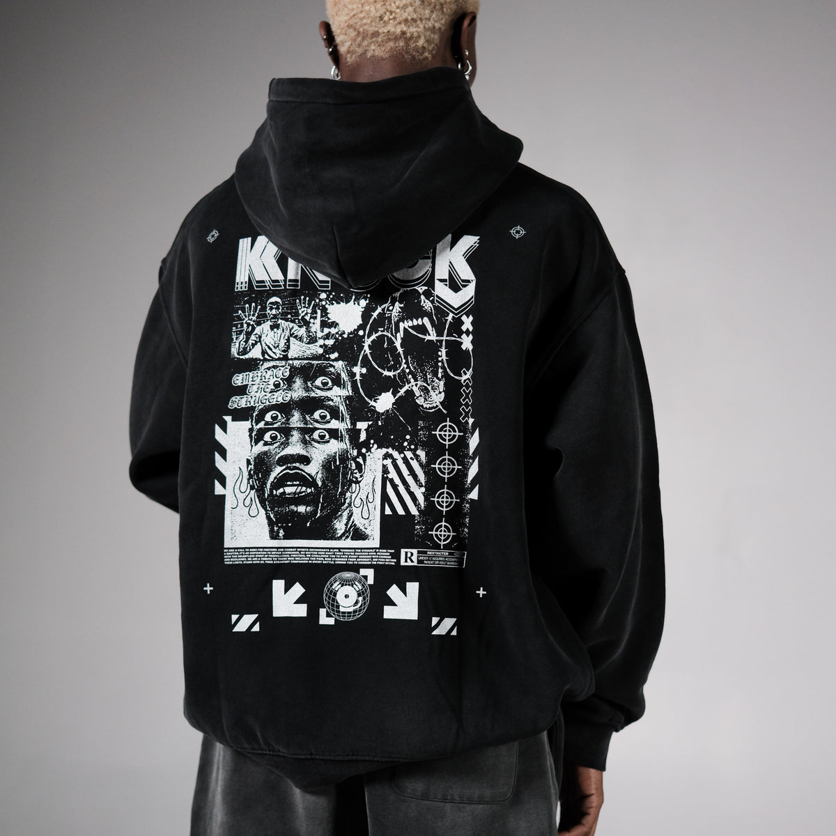 EMBRACE THE STRUGGLE OVERSIZED FADE HOODIE