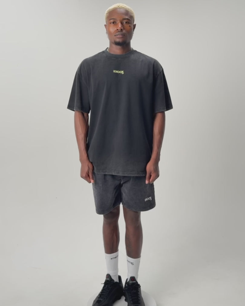 Load video: ASTROKNEE 2.0 TEE | VINTAGE BLACK