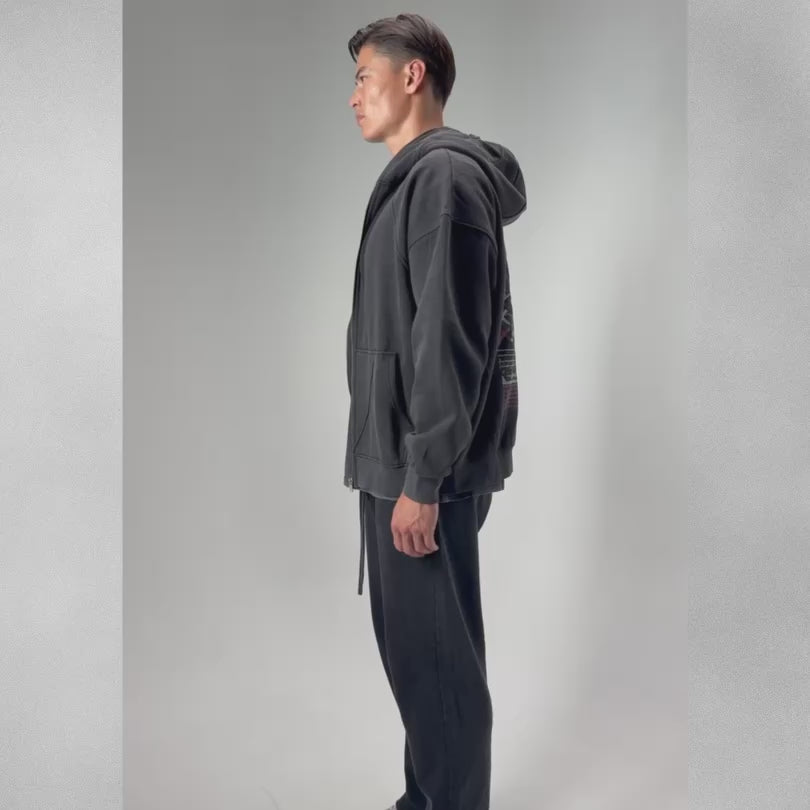 Load video: EMBRACE THE STRUGGLE 2.0 GHOST ZIP-UP HOODIE